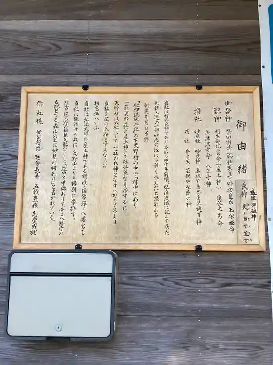 天野八幡神社の歴史