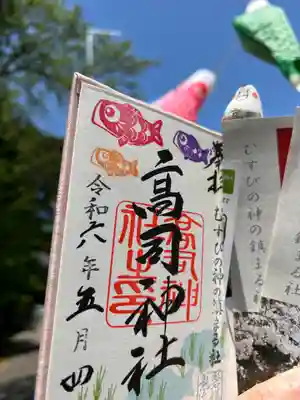 御朱印月で変えているそう
鯉のぼりと田植えを可愛くイラストされています