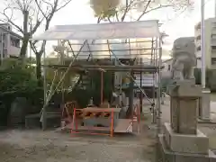 八王子神社　春日神社の手水