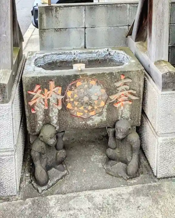 猫実庚申塔の手水舎