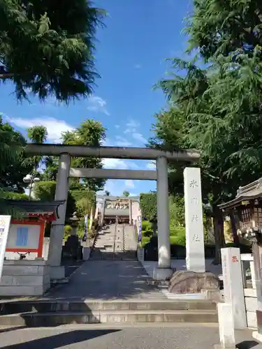 中野沼袋氷川神社の鳥居