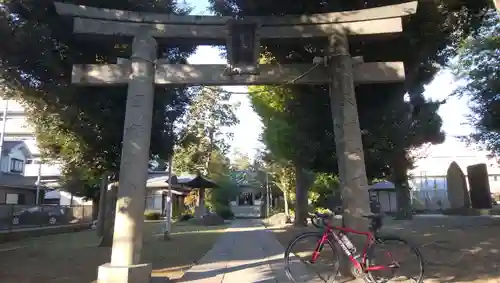 蓮根氷川神社の鳥居