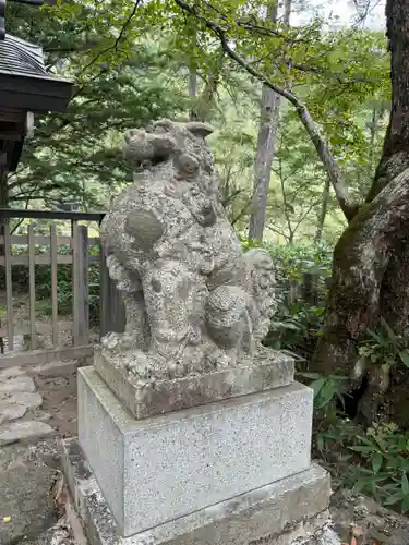 穂高神社奥宮の狛犬