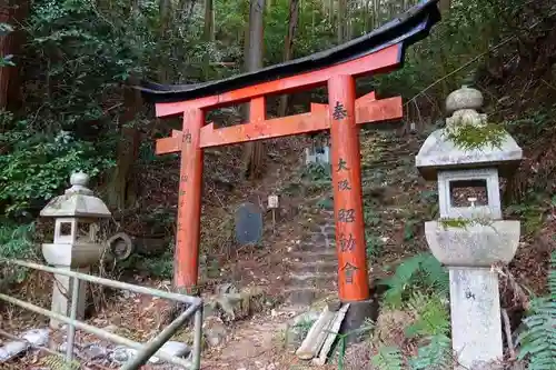 狸谷山不動院の鳥居