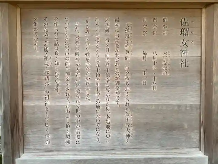 佐瑠女神社(猿田彦神社境内社)(三重県)