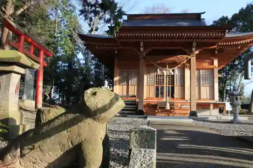 阿久津「田村神社」（郡山市阿久津町）旧社名：伊豆箱根三嶋三社の狛犬