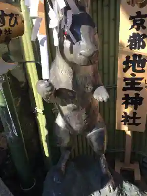 地主神社の狛犬