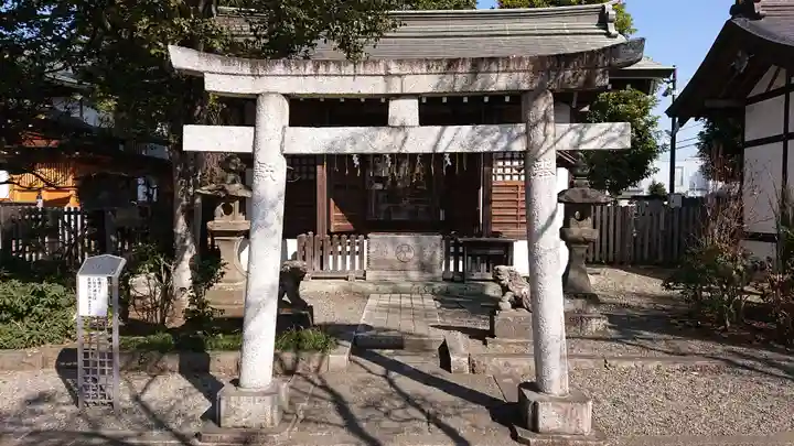 阿豆佐味天神社 立川水天宮の鳥居