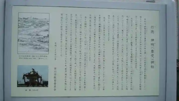 行徳神明神社(豊受神社)の歴史