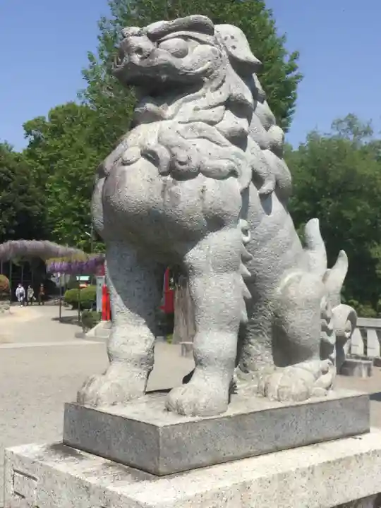 足利織姫神社の狛犬