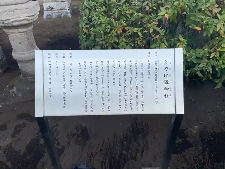 金比羅神社の{uncategorized: "未分類", other: "その他", undefined: "問題あり", building: "その他建物", grave: "お墓", sacred_gate: "鳥居", guardian: "狛犬", statue: "像", buddha: "仏像", history: "歴史", nature: "自然", garden: "庭園", animal: "動物", pagoda: "塔", temizu: "手水舎", mountain_gate: "山門・神門", sanctuary: "本殿・本堂", subordinate: "末社・摂社", art: "芸術", scenery: "景色", jizo: "地蔵", ema: "絵馬", goshuin: "御朱印", omikuji: "おみくじ", items: "授与品その他", amulet: "お守り", goshuincho: "御朱印帳", eats: "食事", festival: "お祭り", votive_dance: "神楽", shichigosan: "七五三参", wedding: "結婚式", experience: "体験その他", initially: "初詣", around: "周辺", anti_infection: "感染症対策"}