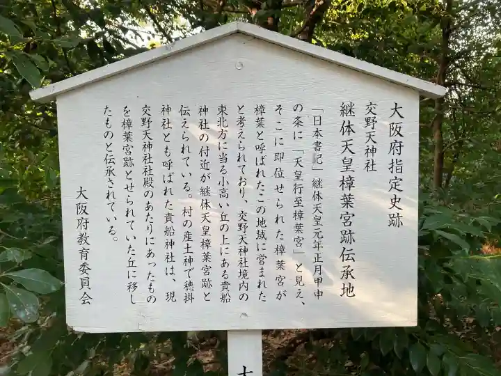 交野天神社の{uncategorized: "未分類", other: "その他", undefined: "問題あり", building: "その他建物", grave: "お墓", sacred_gate: "鳥居", guardian: "狛犬", statue: "像", buddha: "仏像", history: "歴史", nature: "自然", garden: "庭園", animal: "動物", pagoda: "塔", temizu: "手水舎", mountain_gate: "山門・神門", sanctuary: "本殿・本堂", subordinate: "末社・摂社", art: "芸術", scenery: "景色", jizo: "地蔵", ema: "絵馬", goshuin: "御朱印", omikuji: "おみくじ", items: "授与品その他", amulet: "お守り", goshuincho: "御朱印帳", eats: "食事", festival: "お祭り", votive_dance: "神楽", shichigosan: "七五三参", wedding: "結婚式", experience: "体験その他", initially: "初詣", around: "周辺", anti_infection: "感染症対策"}