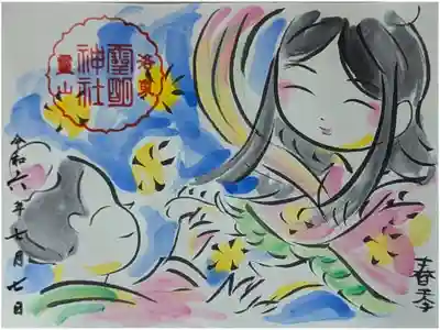 令和六年七夕限定山羽春季氏画直書き御朱印「織姫と彦星」