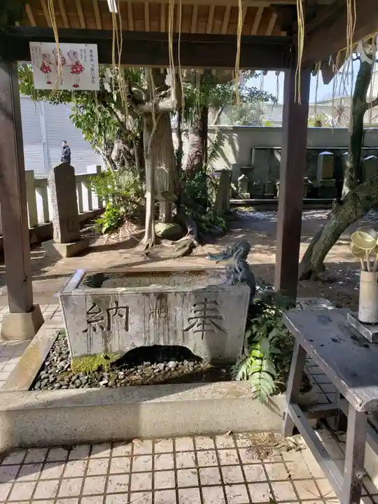 柏諏訪神社の手水舎