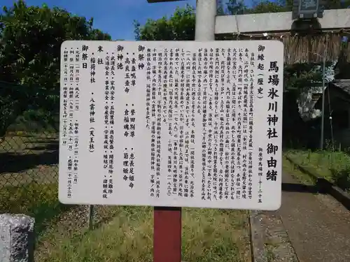 馬場氷川神社の歴史