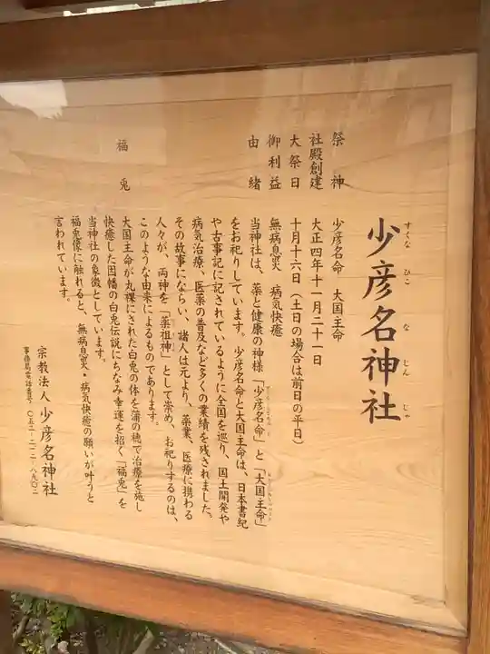 少彦名神社の歴史