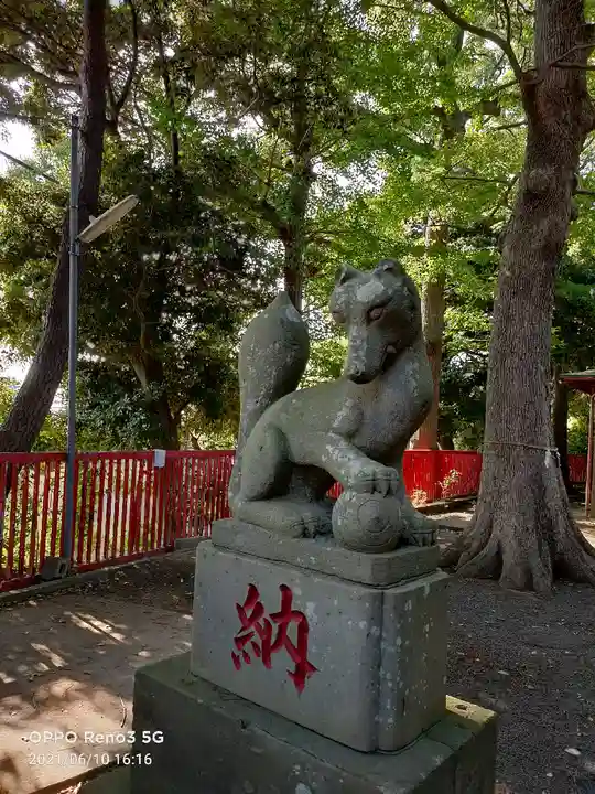 小栗原稲荷神社の狛犬