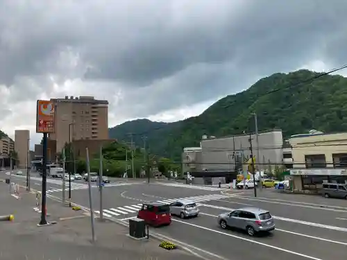 定山渓神社の景色