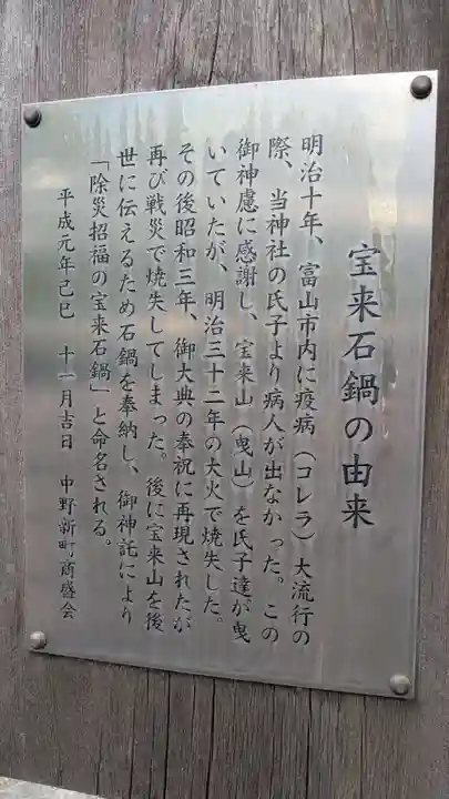 越中白山総社の歴史