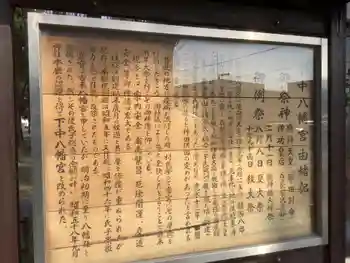 下中八幡宮の御朱印 2022年03月