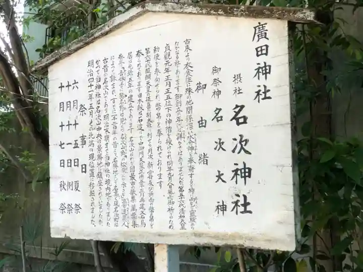 名次神社の歴史