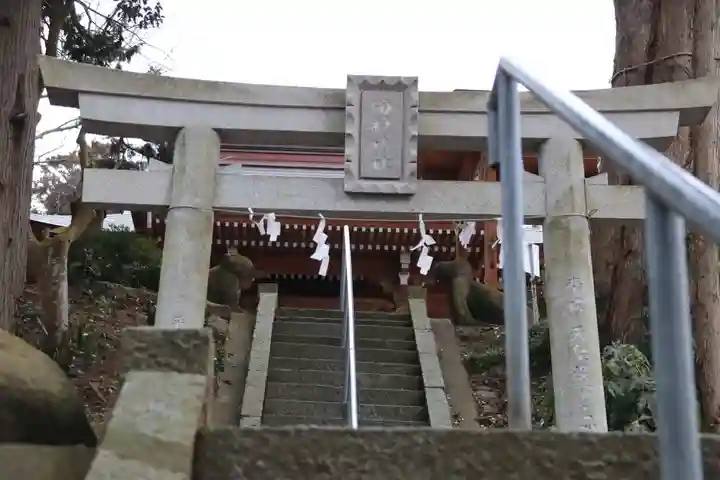 阿久津「田村神社」(郡山市阿久津町)旧社名:伊豆箱根三嶋三社の鳥居