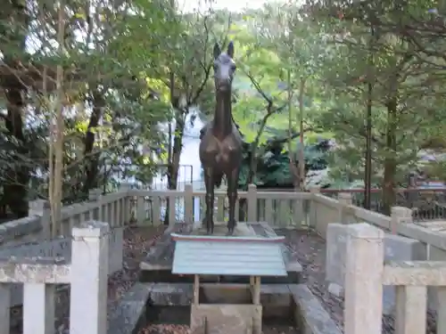 闘鶏神社の狛犬