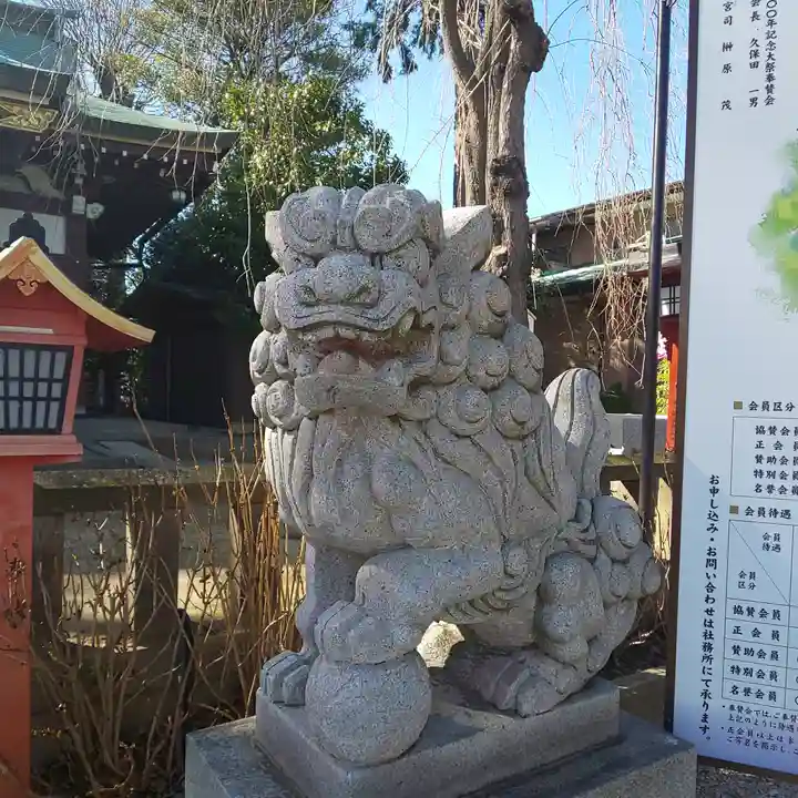 川越八幡宮の狛犬