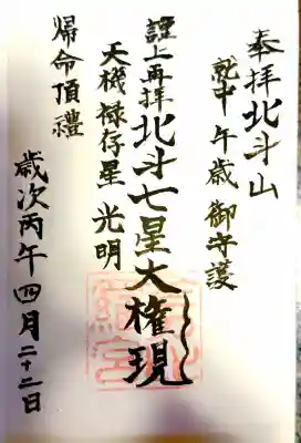 武州青梅金刀比羅神社の御朱印