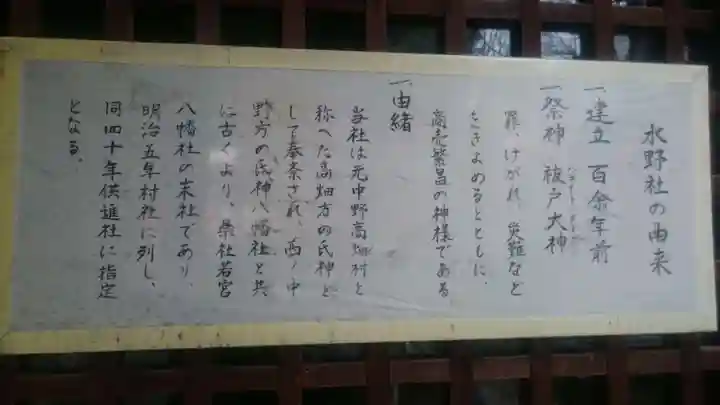 水野社の歴史