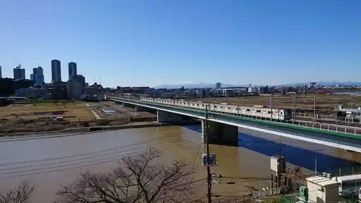 多摩川浅間神社の景色
