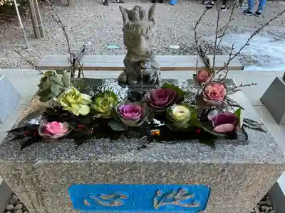 滑川神社 - 仕事と子どもの守り神の手水舎