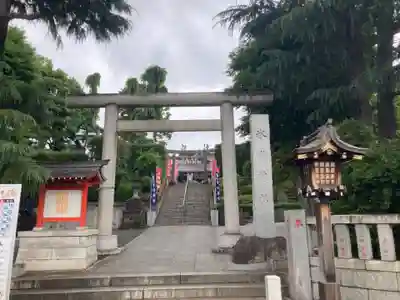 中野沼袋氷川神社の鳥居