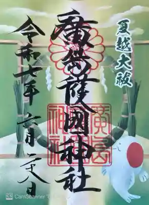 夏越大祓の限定御朱印。書き置き700円。