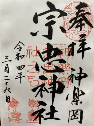 宗忠神社の御朱印