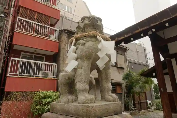 生國魂神社御旅所の狛犬