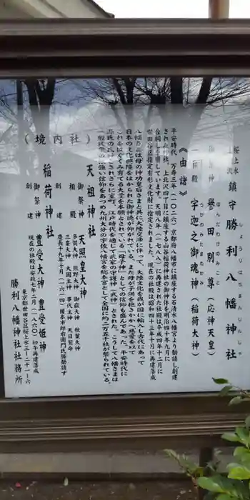 勝利八幡神社の御朱印 2022年03月