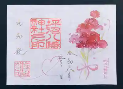 ガラスペンと筆で描いたカーネーション