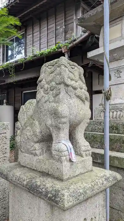 津田八幡神社の狛犬