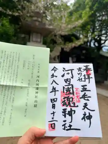 河内國魂神社の御朱印 2026年04月