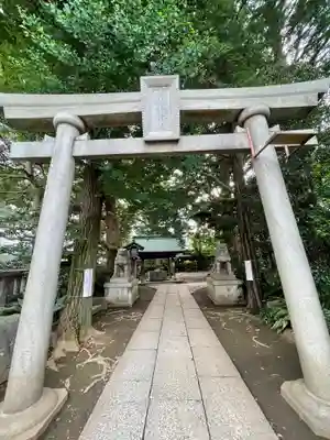 奥澤神社の鳥居