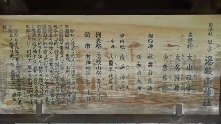 里之宮 湯殿山神社の歴史