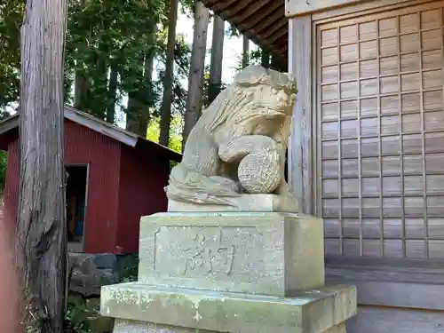 鮑玉白珠比咩命神社の狛犬