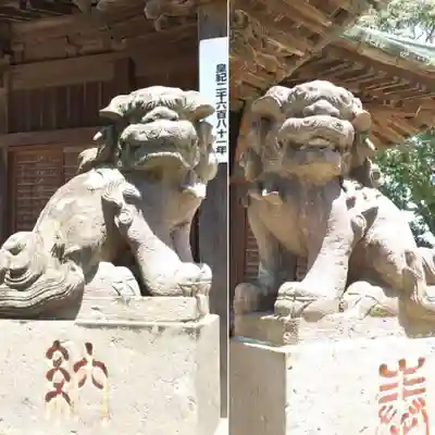 下総国三山　二宮神社の狛犬