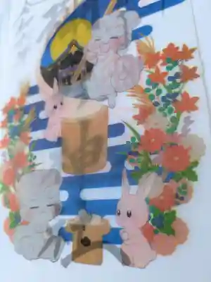 御朱印にもウサギさん!
狛犬さん達と可愛いコラボ💓
せっせとお団子作りです🎑