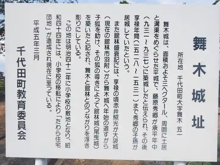 城下稲荷神社(舞木城址)(群馬県)