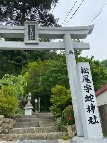 松尾宇蛇神社・白蛇神社の鳥居