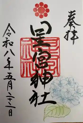 星宮神社の御朱印 2026年05月
