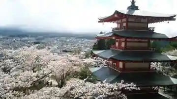 新倉山浅間公園忠霊塔の景色