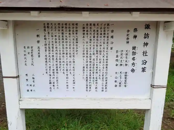 諏訪神社の歴史